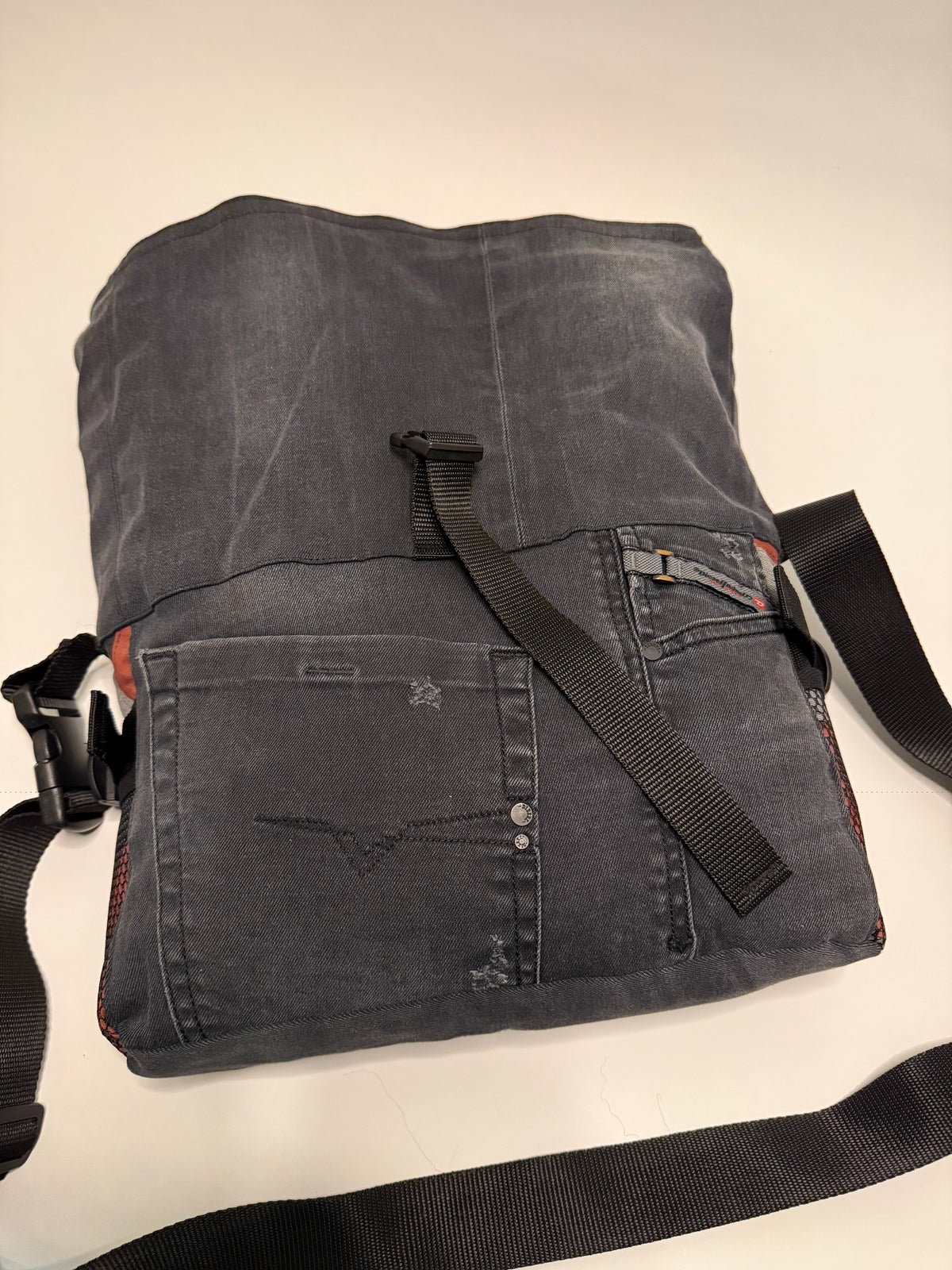 Sac besace roll top